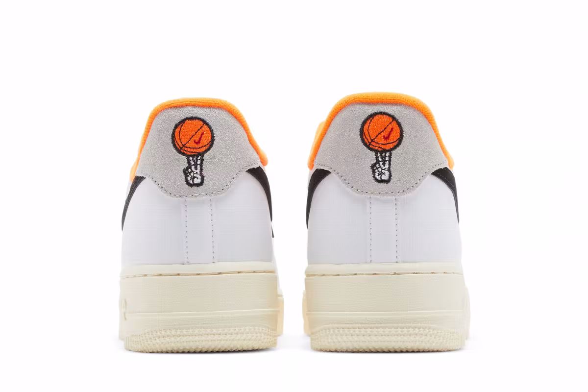 Nike Air Force 1 Hoops Pack - White Total Orange, view 7
