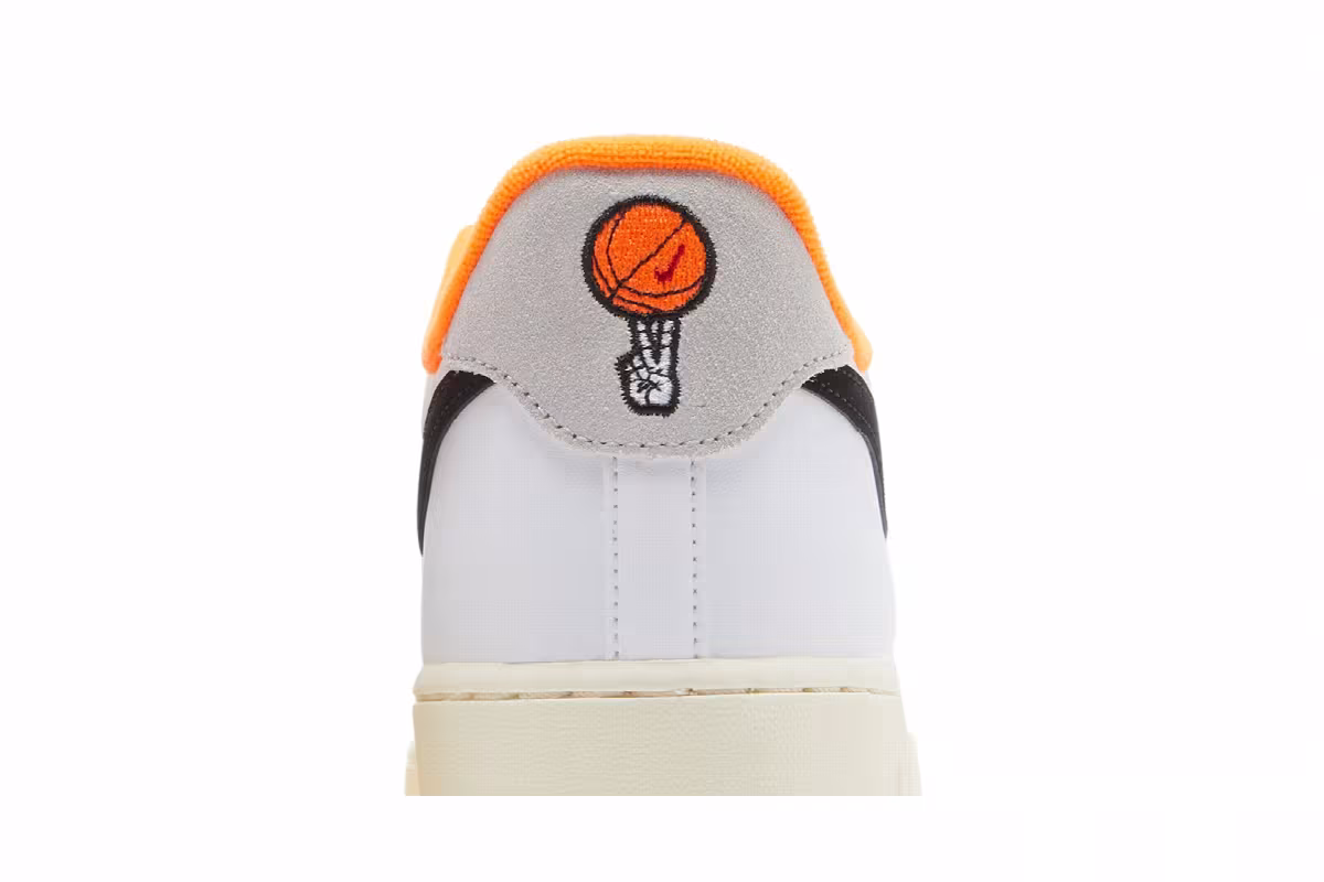Nike Air Force 1 Hoops Pack - White Total Orange, view 8