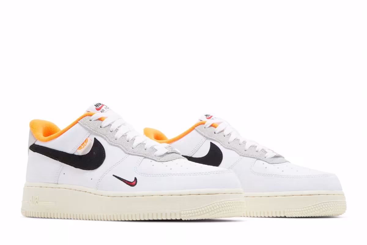 Nike Air Force 1 Hoops Pack - White Total Orange, view 9