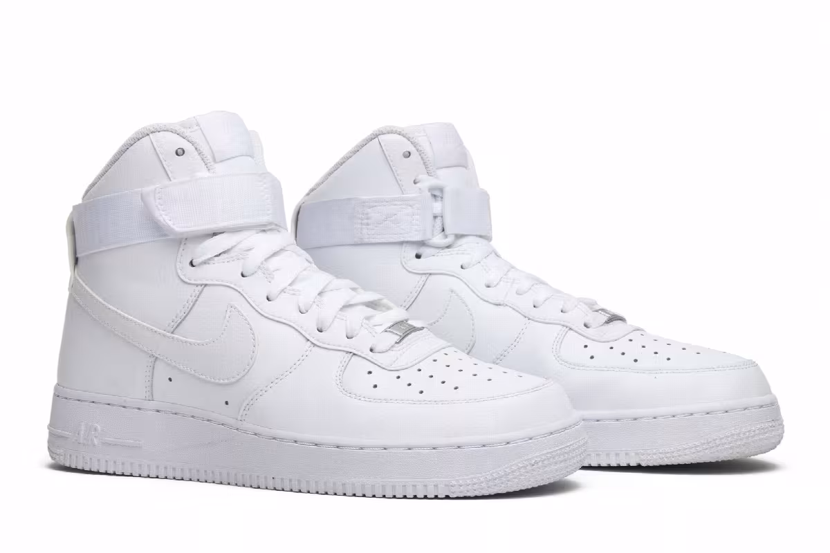 Nike Men's Air Force 1 High White, view 9