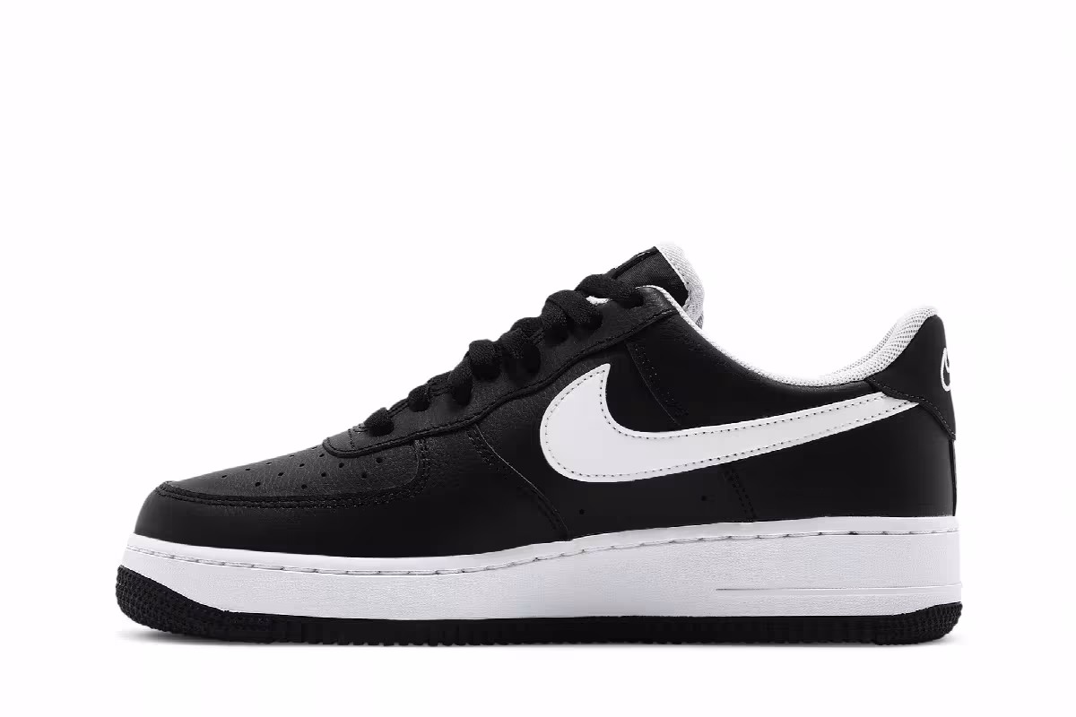 Nike Air Force 1 Double Swoosh - Black White, view 4