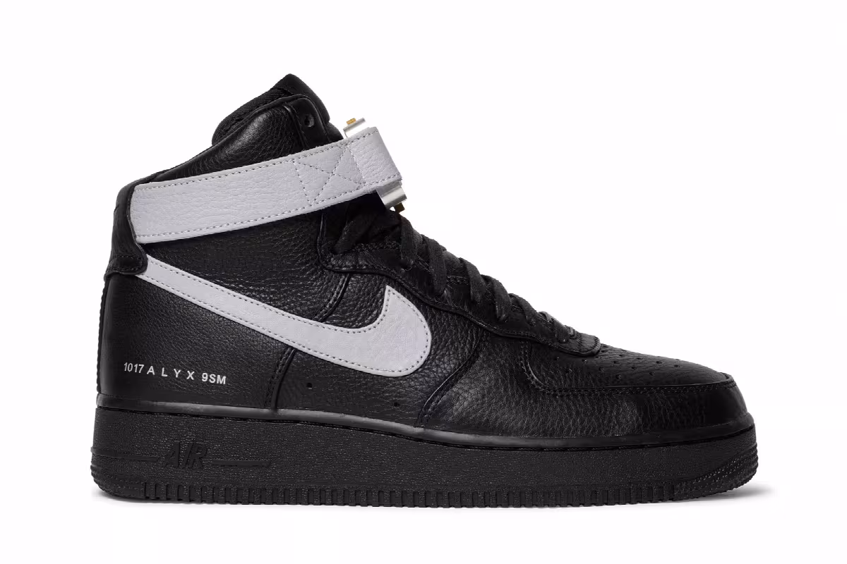 1017 ALYX 9SM x Nike Air Force 1 High Black Wolf Grey, view 2