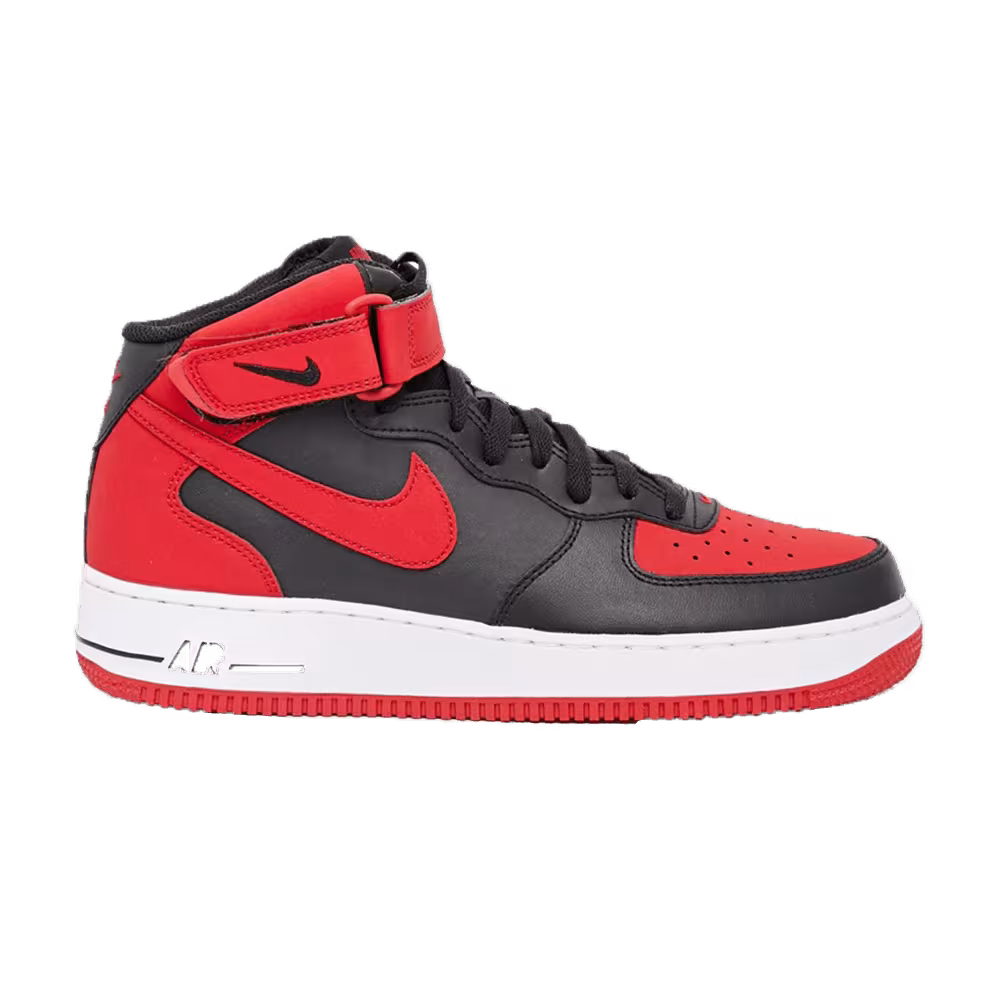 Nike Air Force 1 Mid Black Gym Red