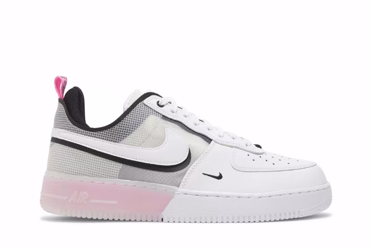 Nike Air Force 1 React White Pink Spell, view 2