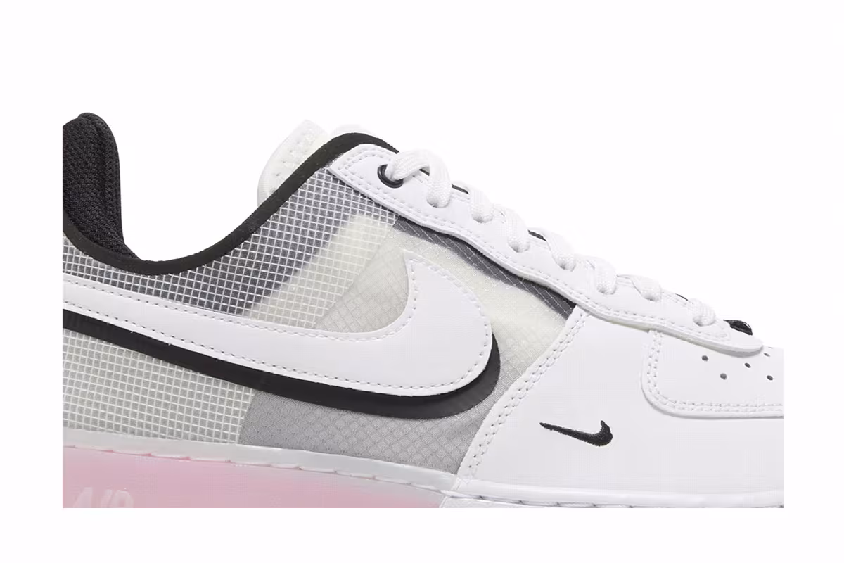 Nike Air Force 1 React White Pink Spell, view 3