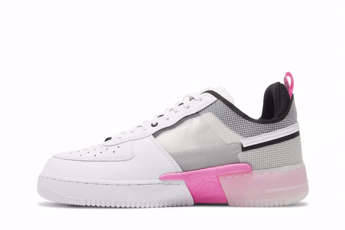 Nike Air Force 1 React White Pink Spell, view 4
