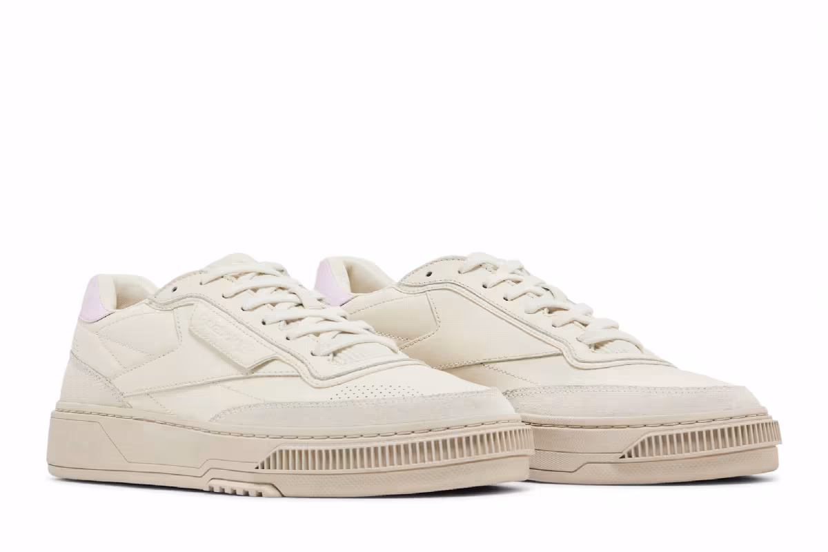 Reebok Club C LTD Cream White Light Pink, view 9