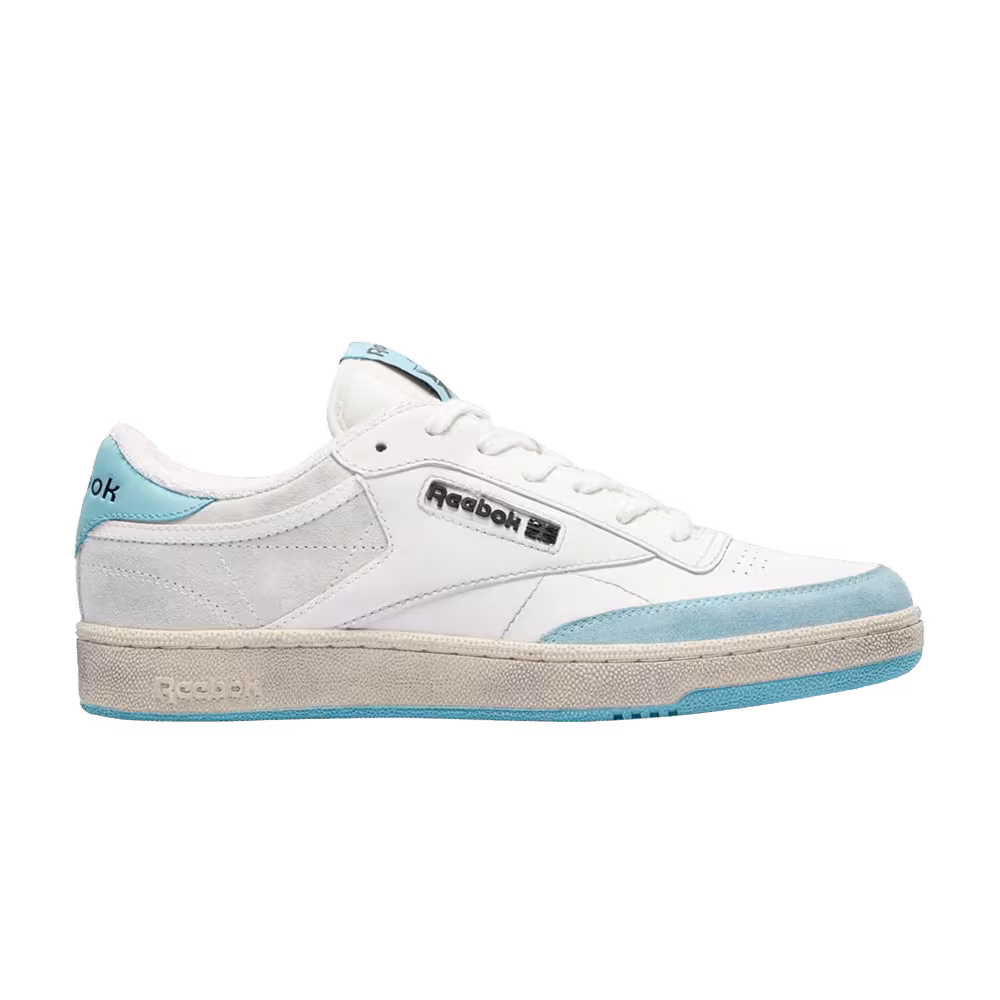 Reebok Club C White Light Blue Distressed