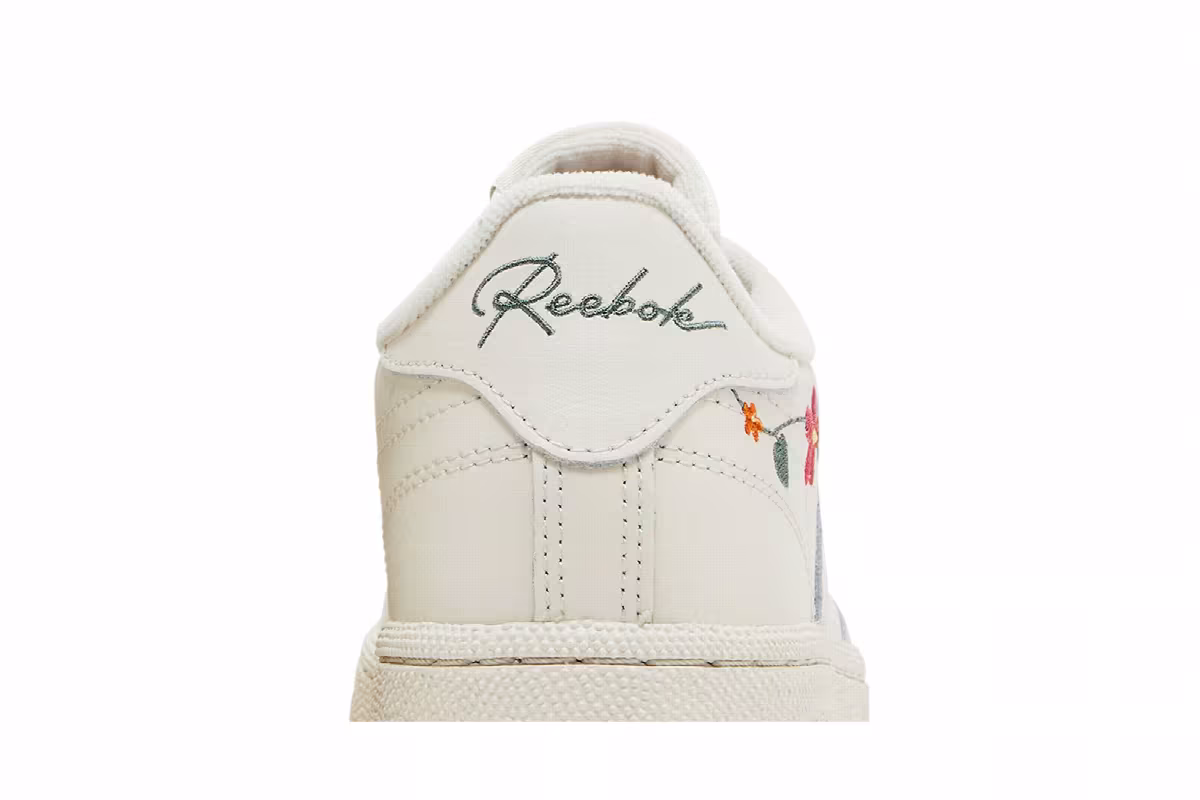 Reebok Women's Club C 85 Embroidered Floral - Bone Vintage Green, view 8