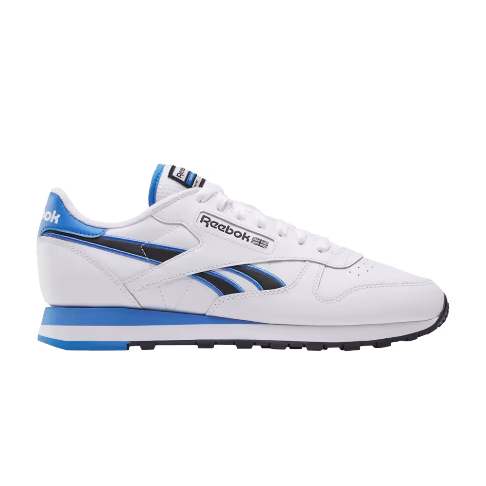 Reebok Classic Leather White Kinetic Blue Black