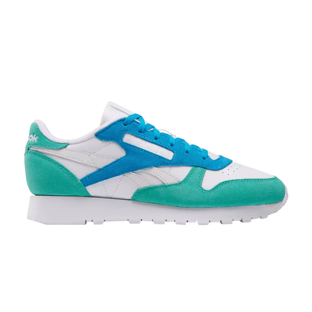 Reebok Women's Classic Leather White Unleashed Green