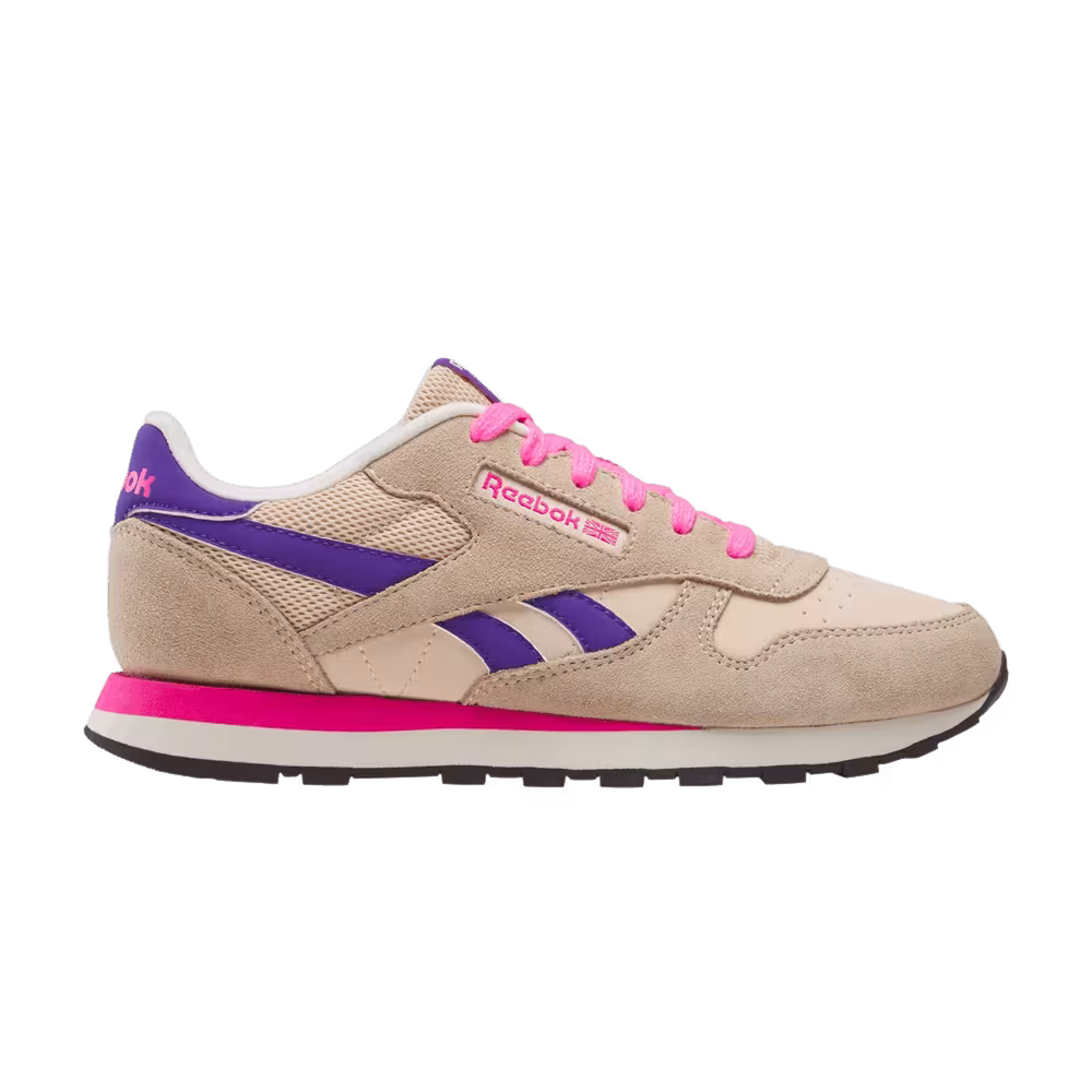 Reebok Classic Leather Big Kid Tapioca Atomic Pink