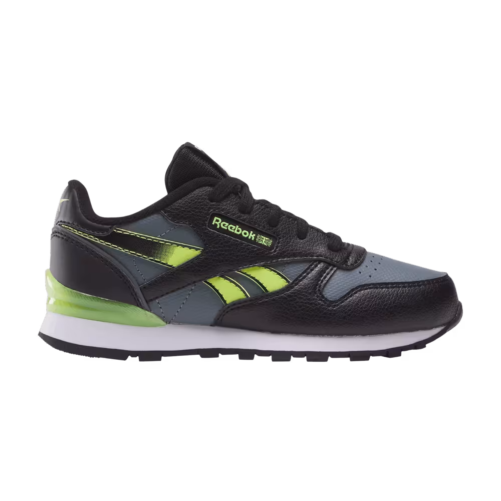 Reebok Classic Leather Step Black Grey Lime