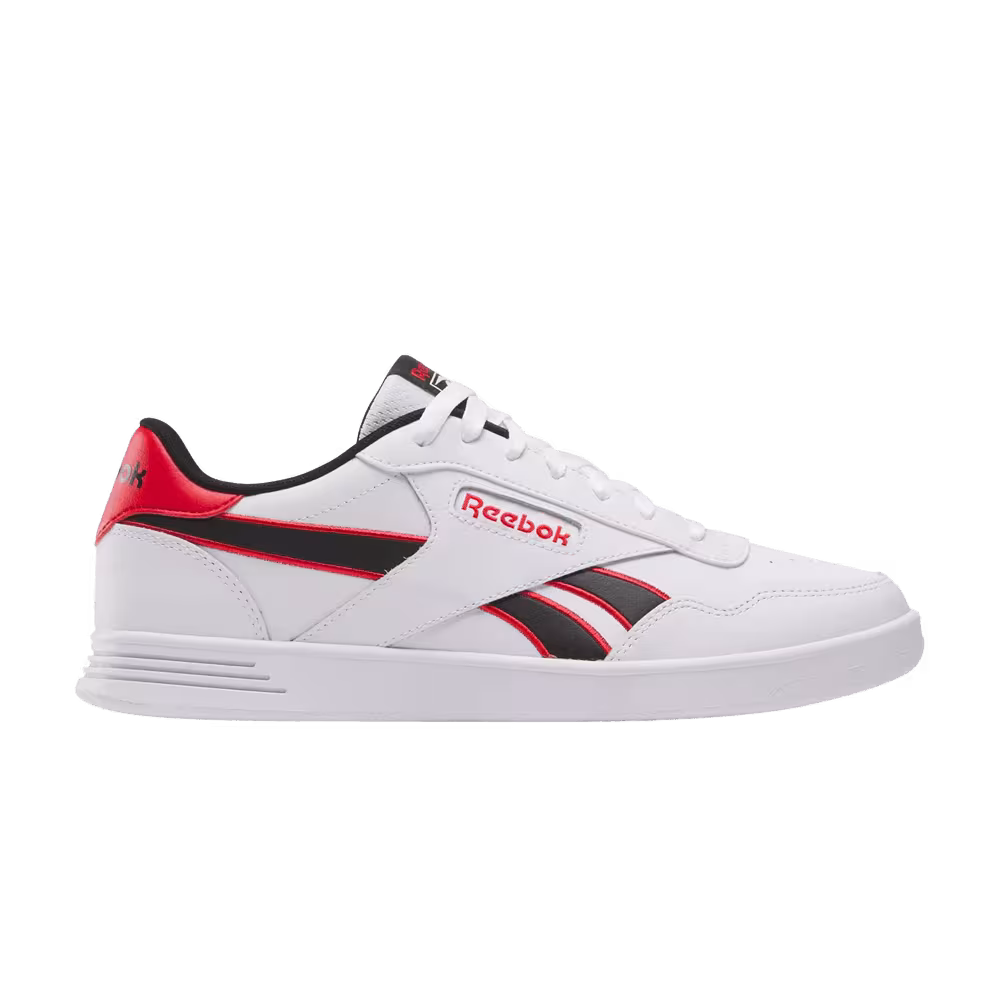 Reebok Court Advance White Black Vector Red