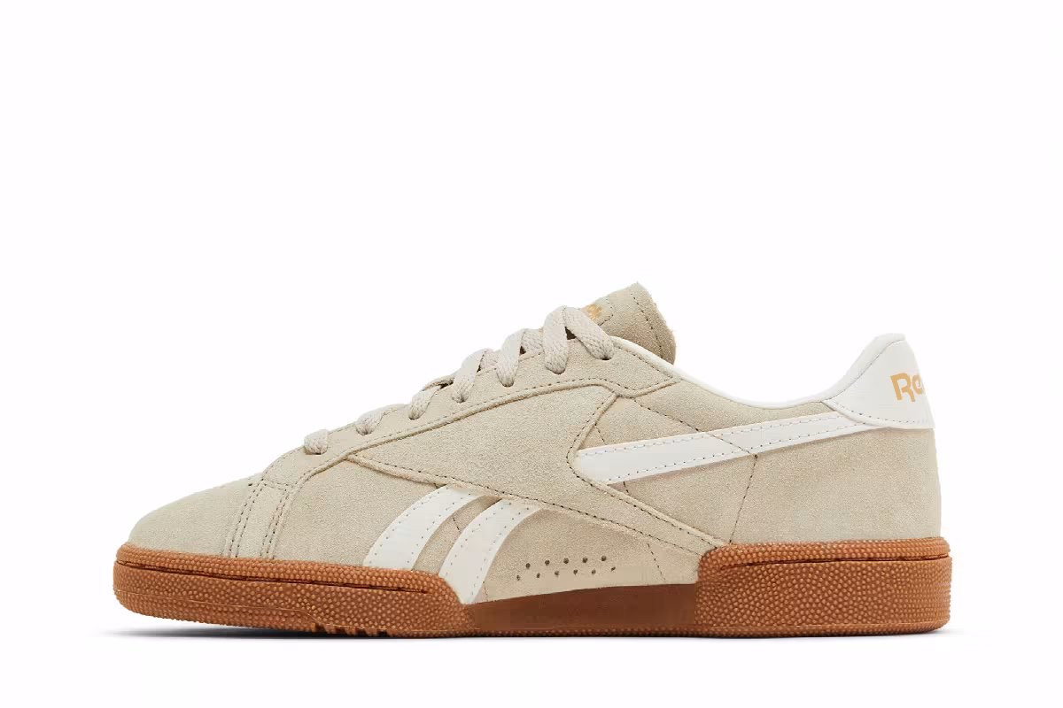 Reebok Women's Club C Grounds UK Classic Beige Chalk Gum, view 4