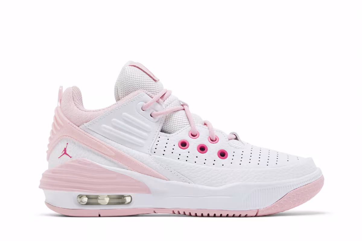 Air Jordan Max Aura 5 GS White Fierce Pink, view 2