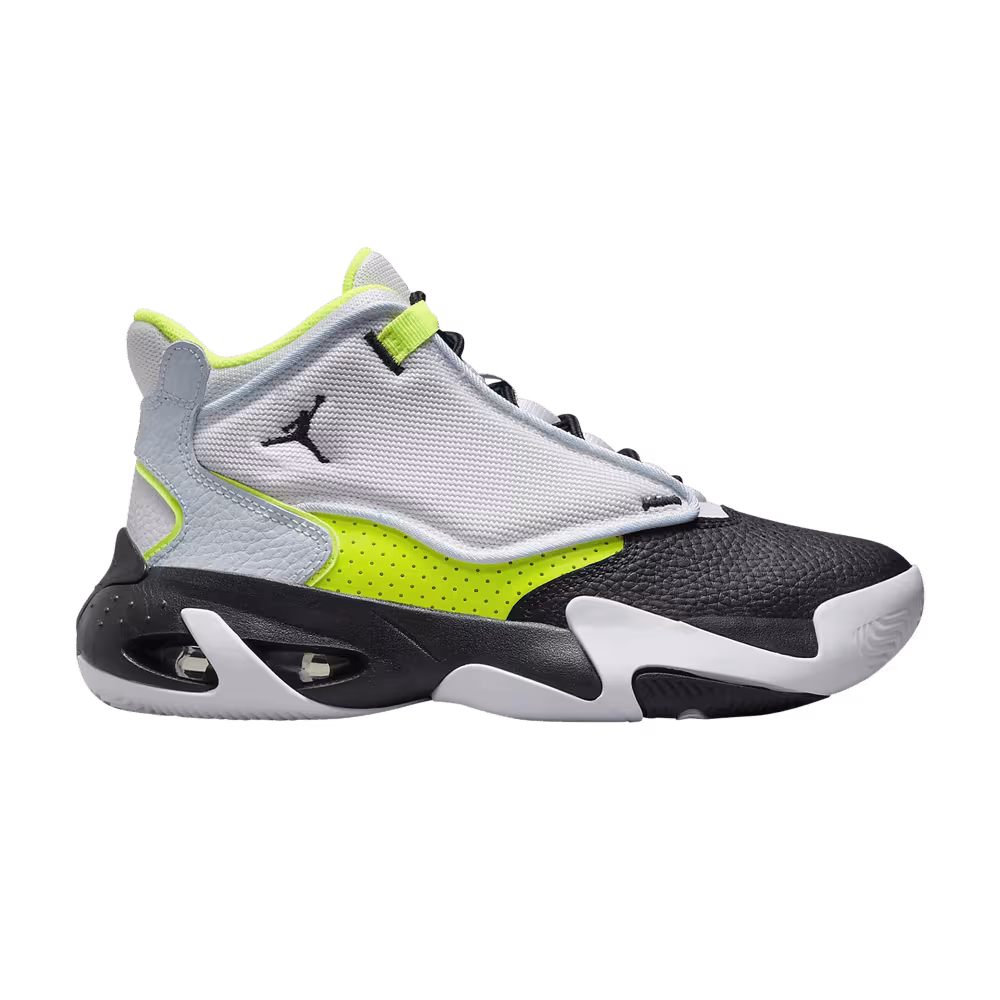 Air Jordan Max Aura 4 GS Platinum Black Volt