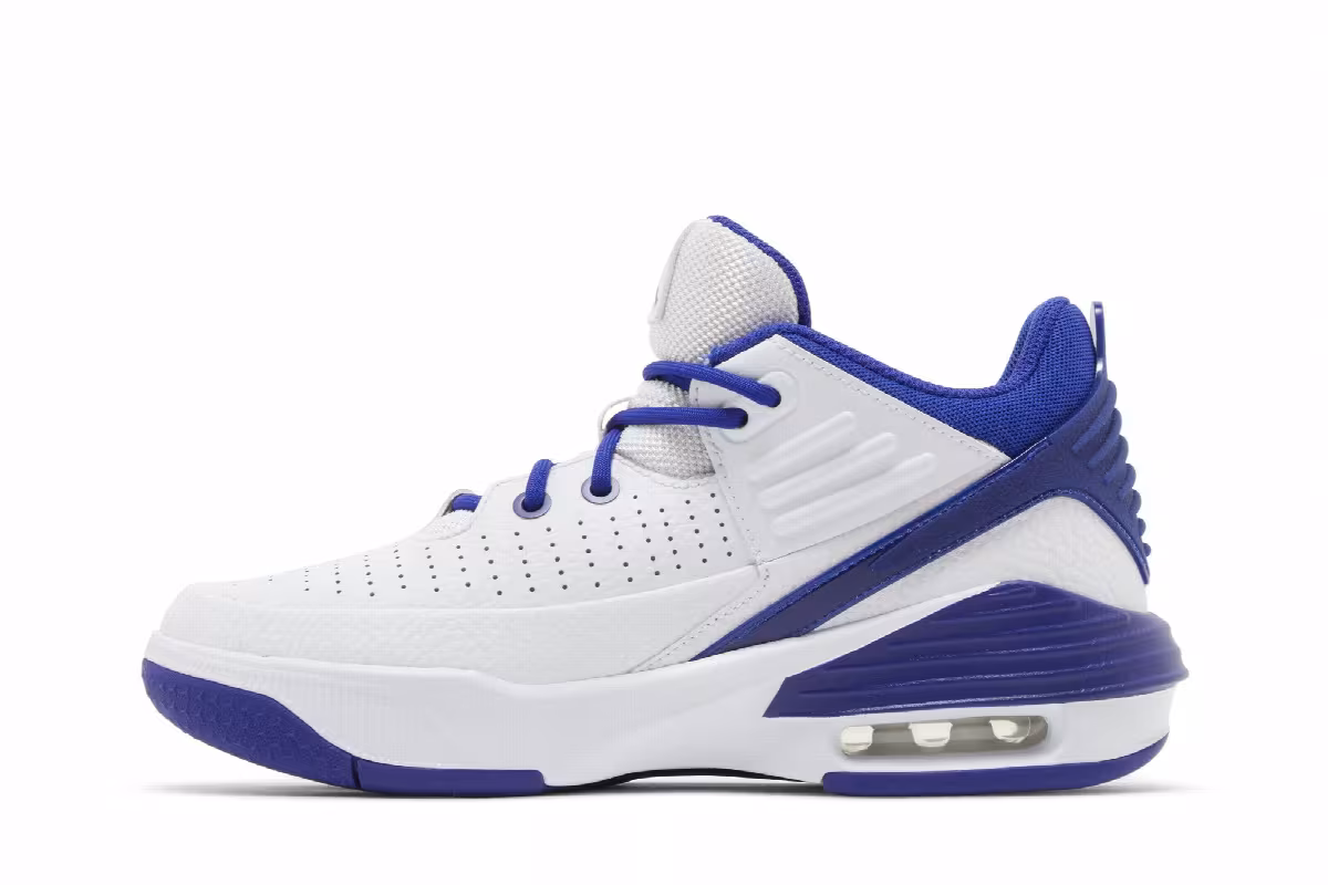 Air Jordan Max Aura 5 GS White Radiant Blue, view 4