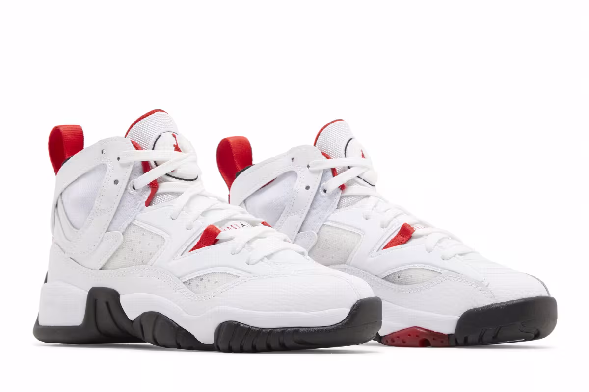 Air Jordan Jumpman Two Trey GS White Black Red, view 9