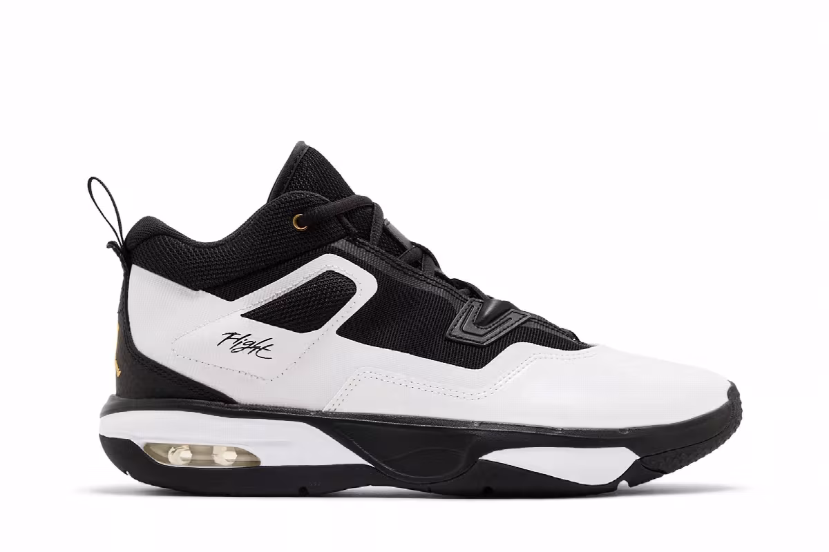 Air Jordan Stay Loyal 3 Black White Gold, view 2