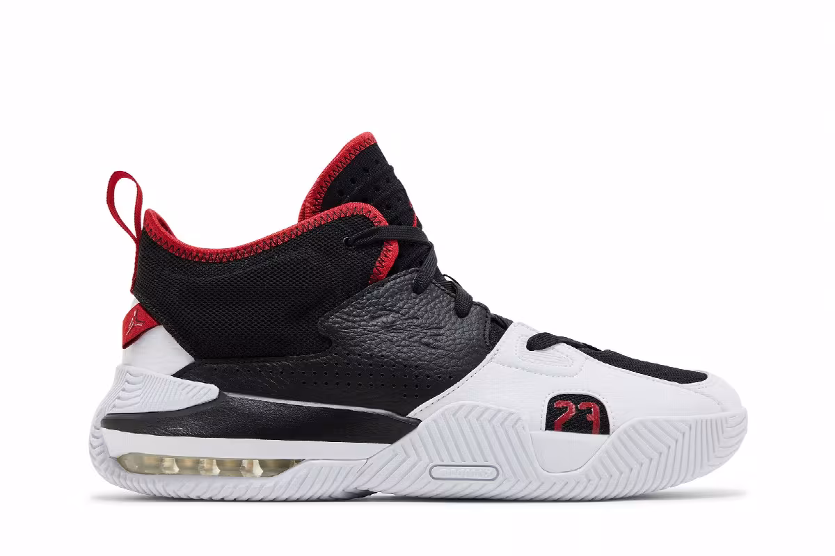 Air Jordan Stay Loyal 2 Black White Gym Red, view 2