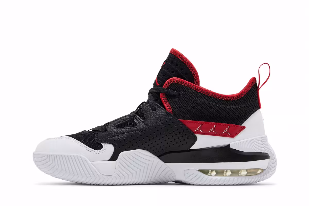 Air Jordan Stay Loyal 2 Black White Gym Red, view 4