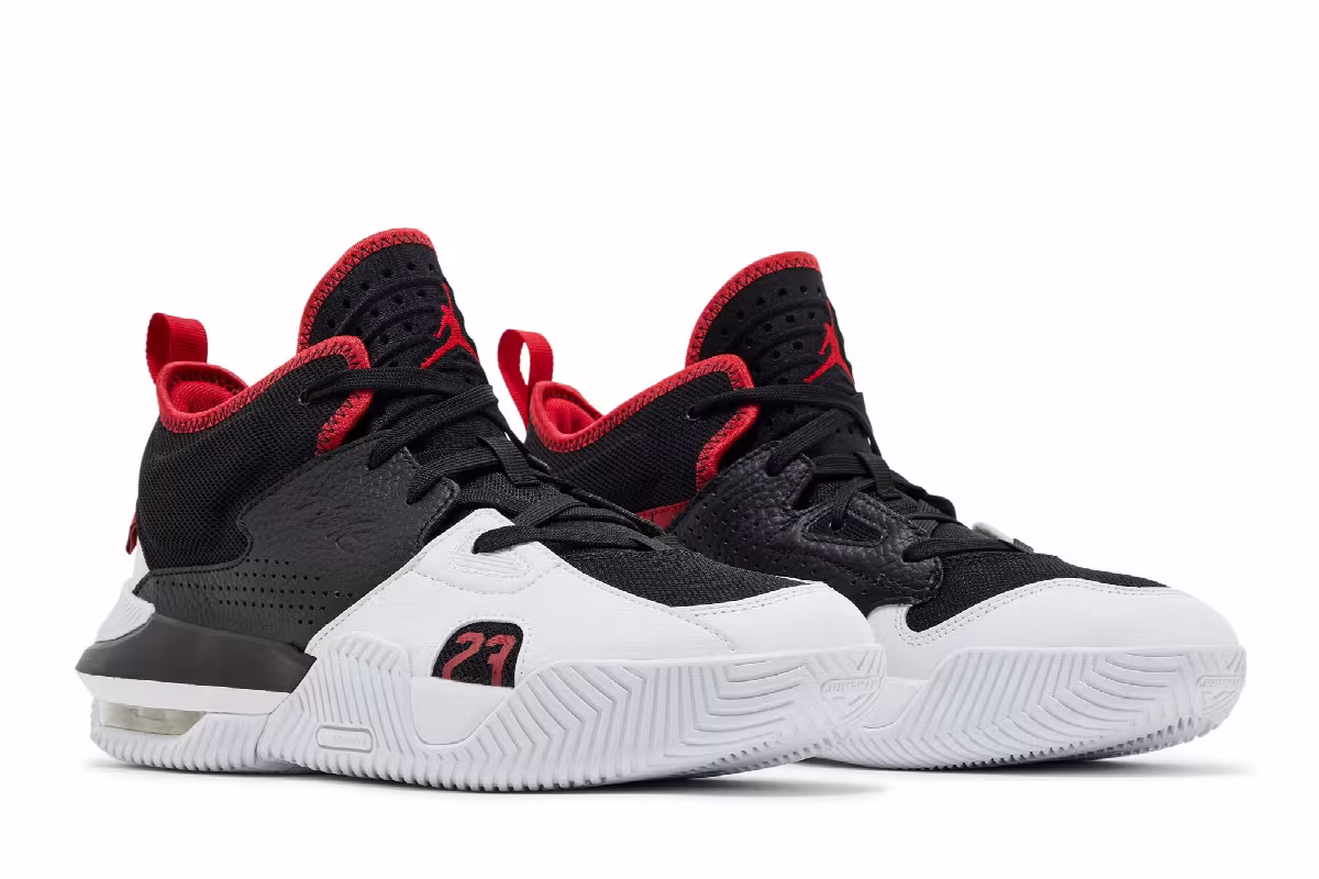 Air Jordan Stay Loyal 2 Black White Gym Red, view 9