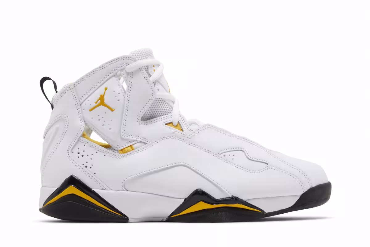 Air Jordan True Flight White Yellow Ochre, view 2