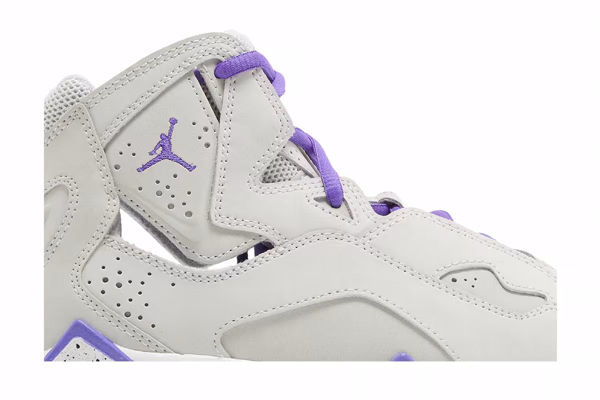 Air Jordan True Flight GS Base Grey Purple Venom, view 3