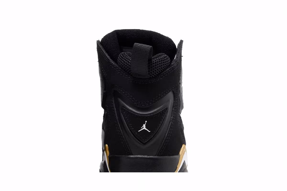 Air Jordan True Flight GS Black Metallic Gold 2023, view 8