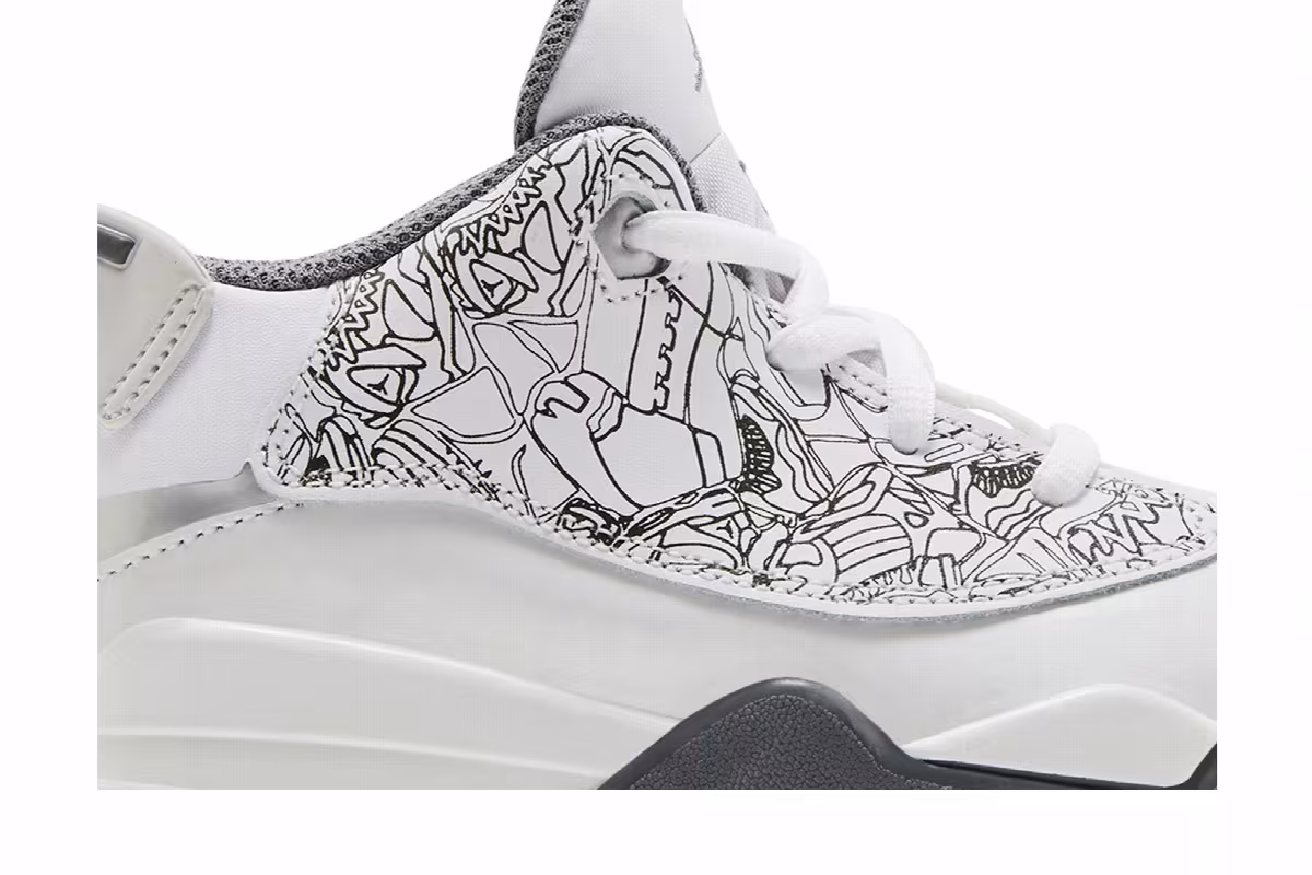 Air Jordan Dub Zero TD White Cool Grey, view 3