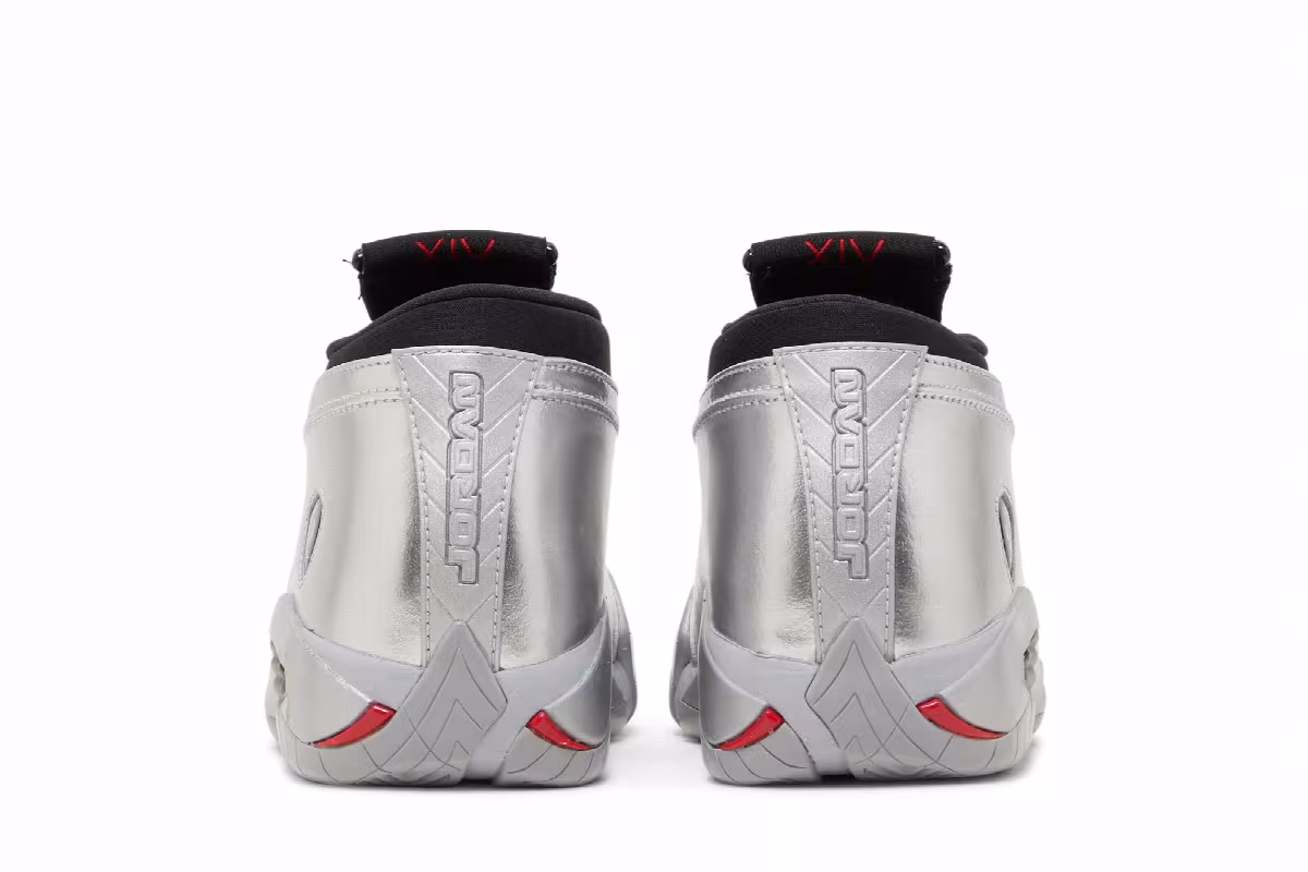 Women's Air Jordan 14 Low Metallic Silver, view 7
