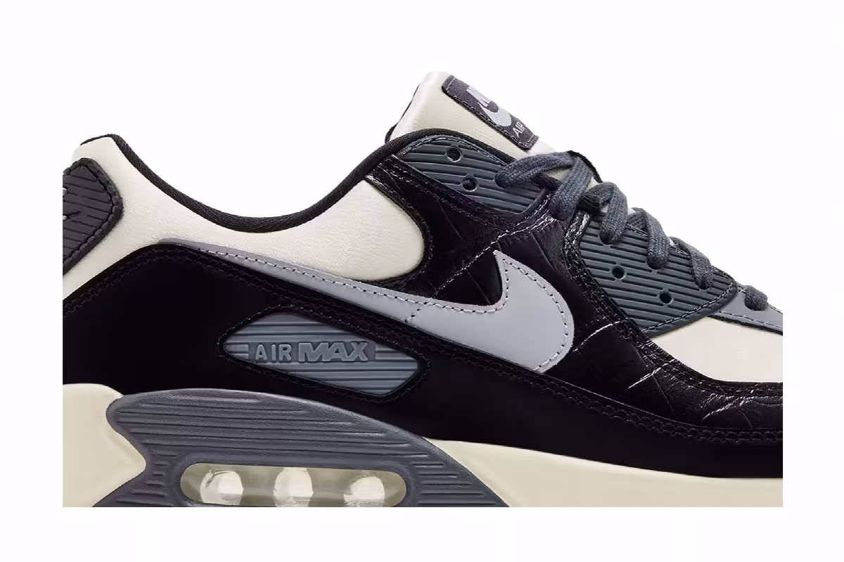 Nike Air Max 90 QS Smoke Grey Crocodile, view 3