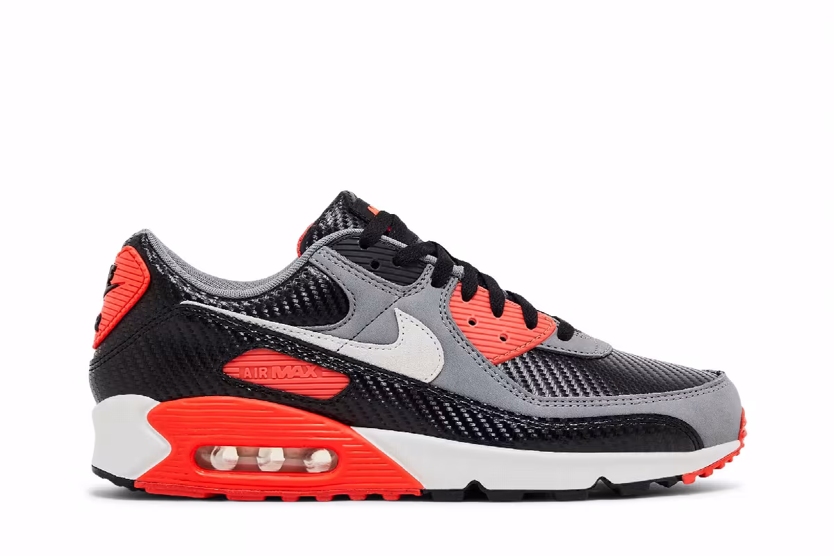 Nike Men's Air Max 90 Premium Carbon Fiber Infrared, view 2