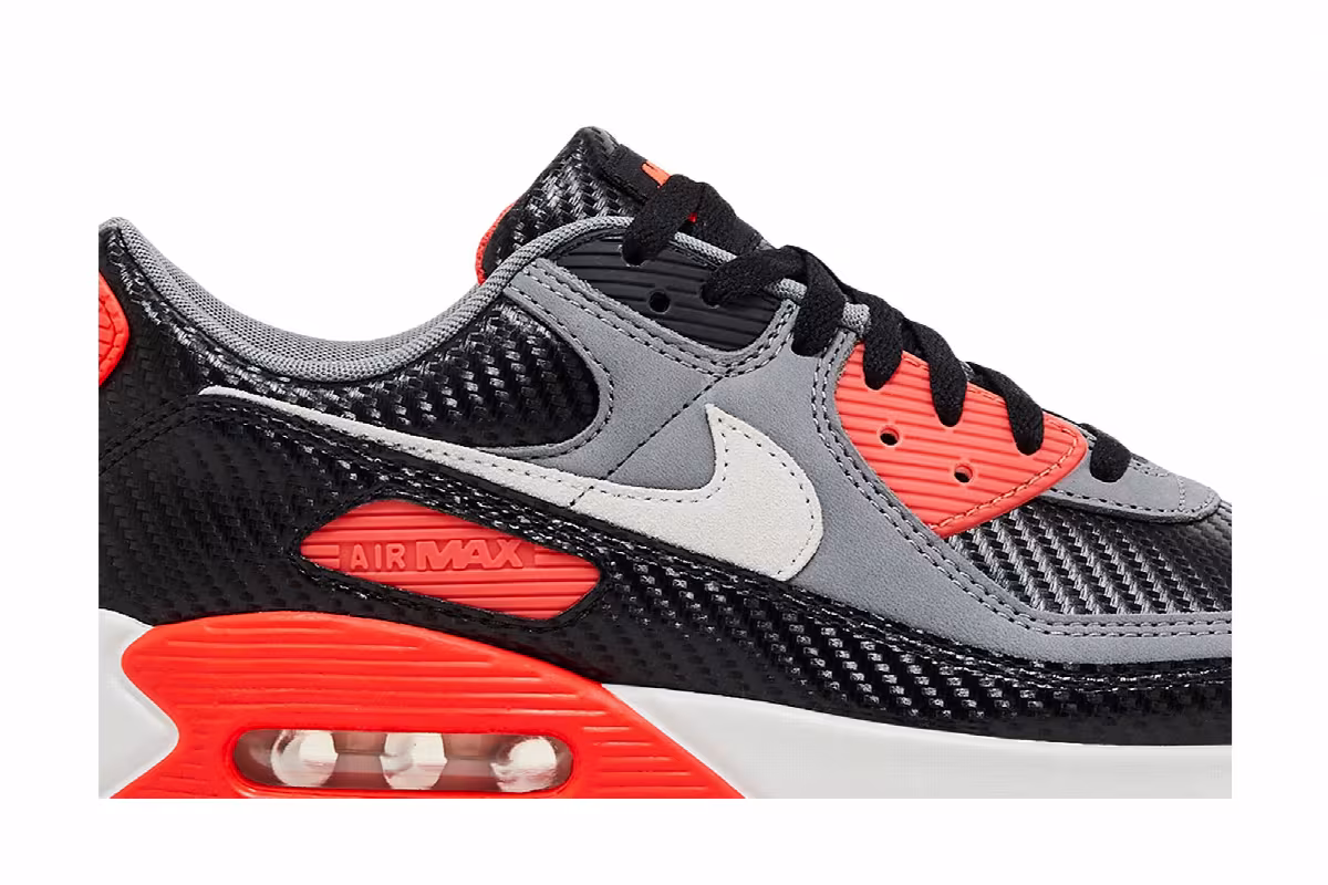 Nike Men's Air Max 90 Premium Carbon Fiber Infrared, view 3