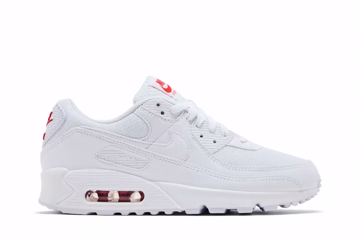 Nike Air Max 90 White Light Crimson, view 2