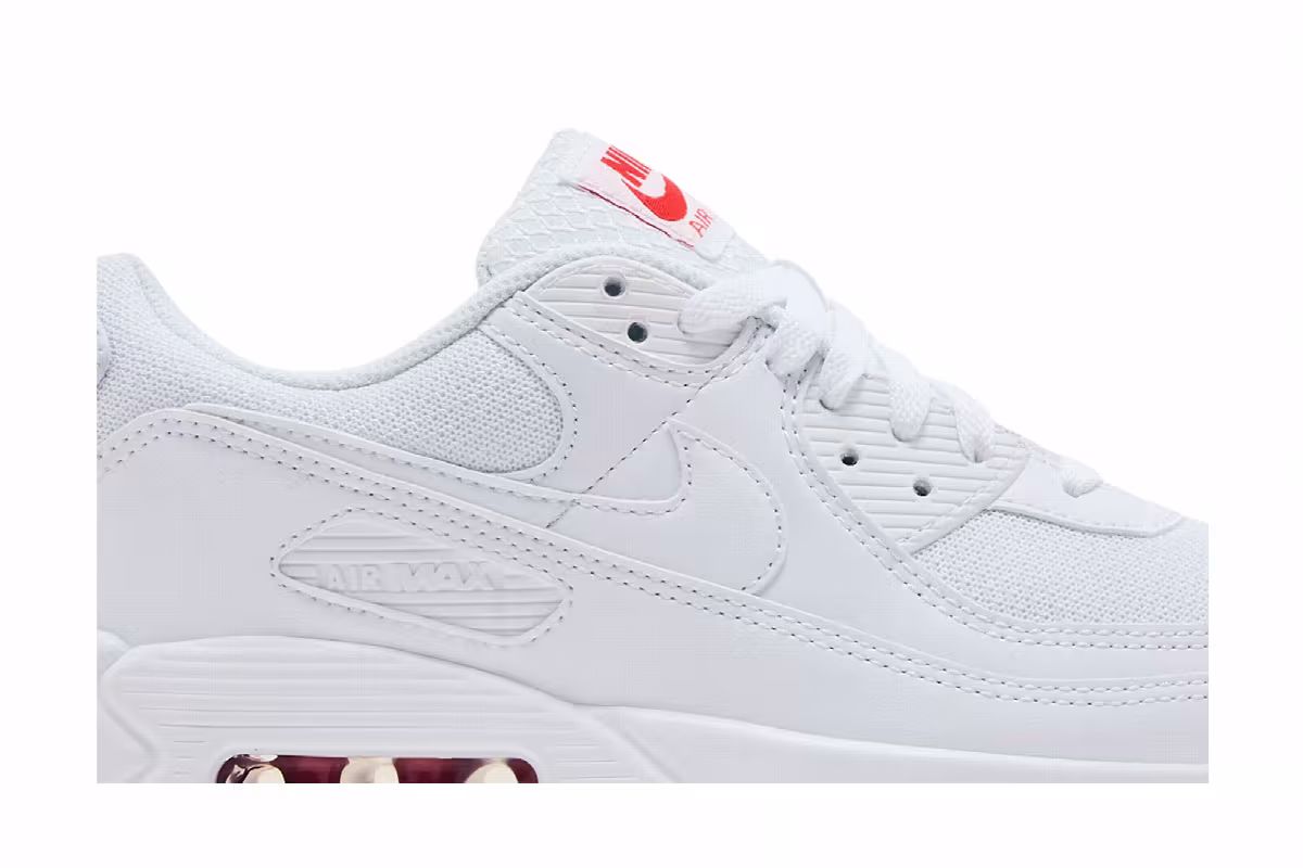Nike Air Max 90 White Light Crimson, view 3