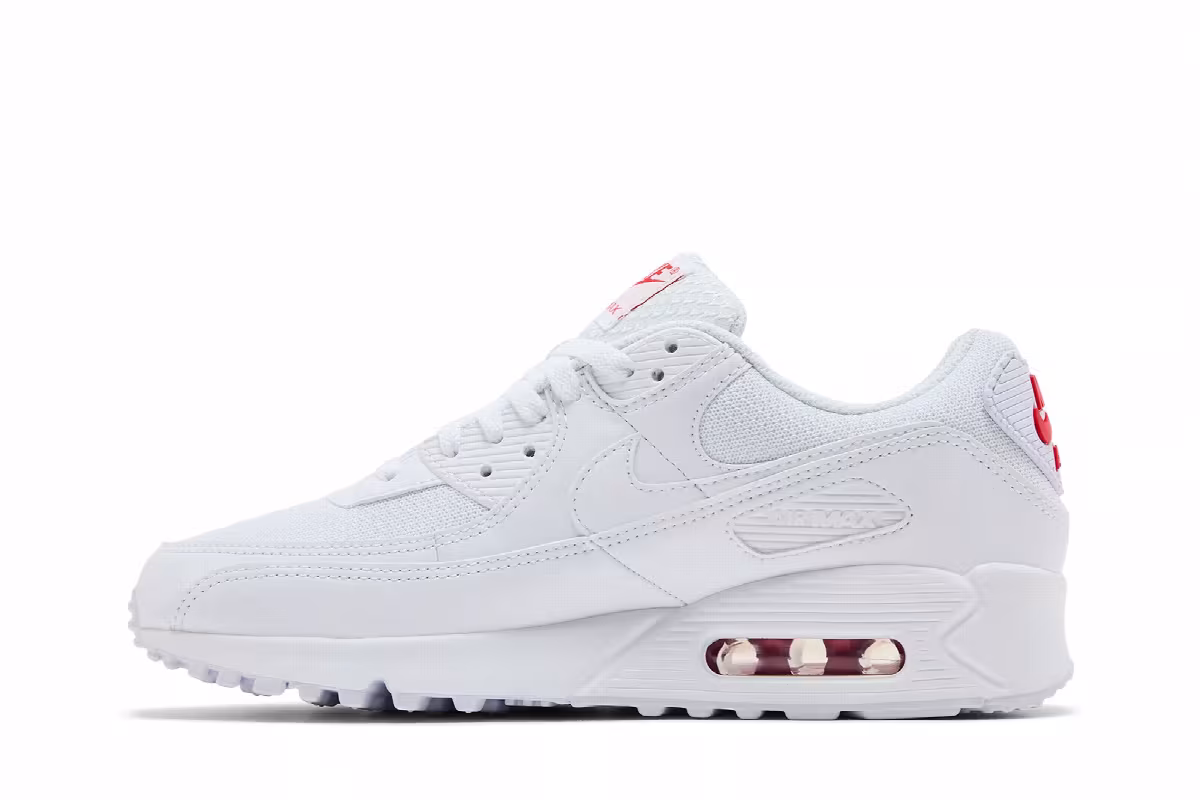 Nike Air Max 90 White Light Crimson, view 4