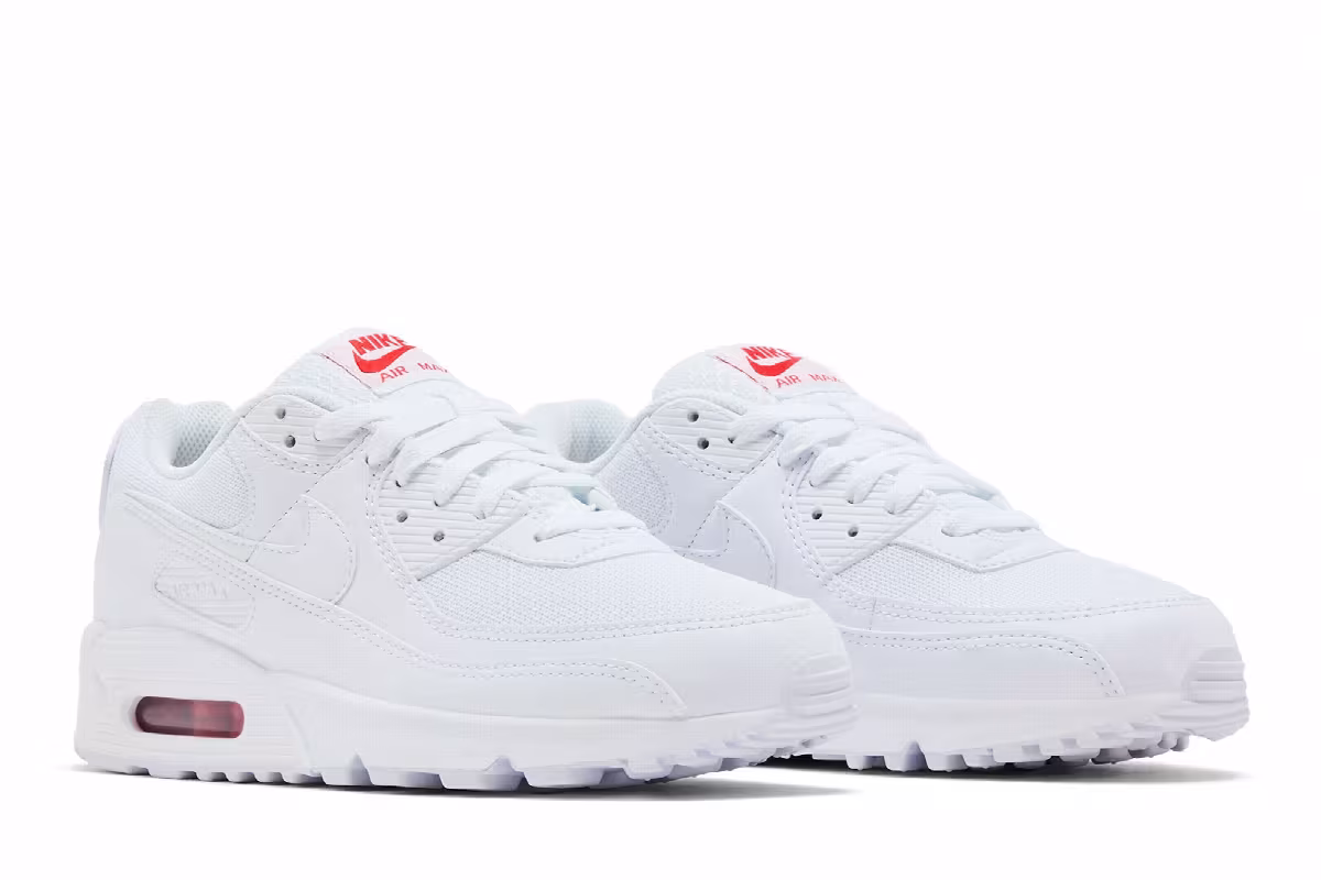 Nike Air Max 90 White Light Crimson, view 9