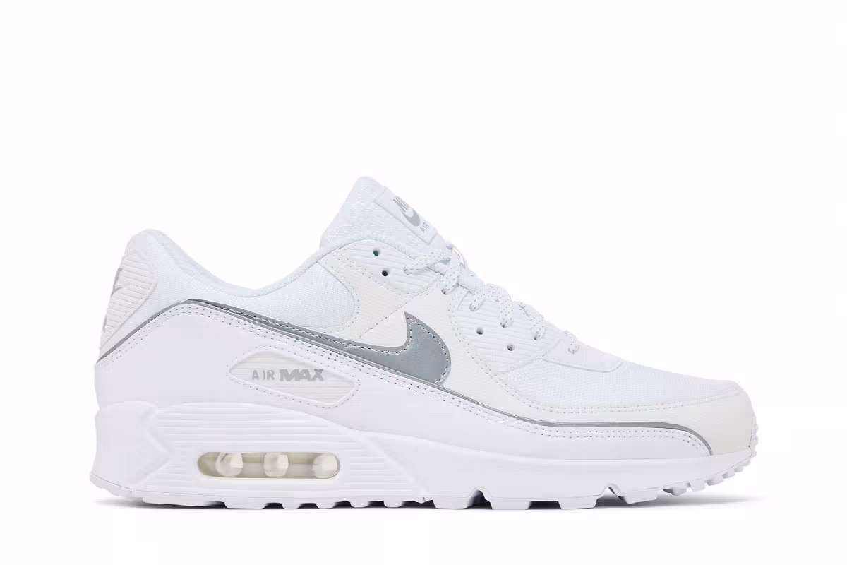 Nike Air Max 90 White Metallic Reflective, view 2