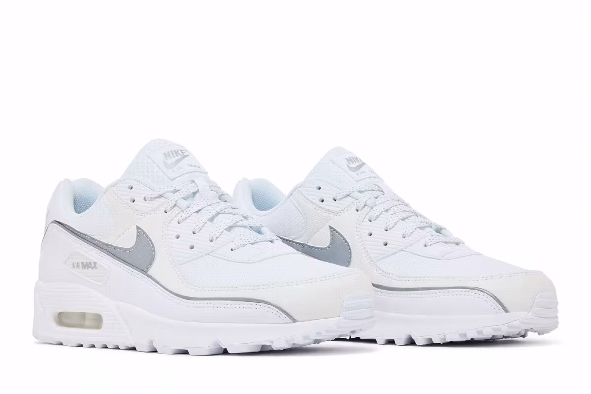 Nike Air Max 90 White Metallic Reflective, view 9
