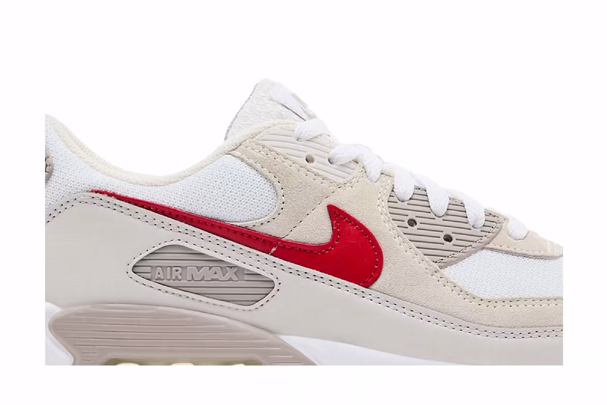 Nike Air Max 90 Summit White University Red, view 3