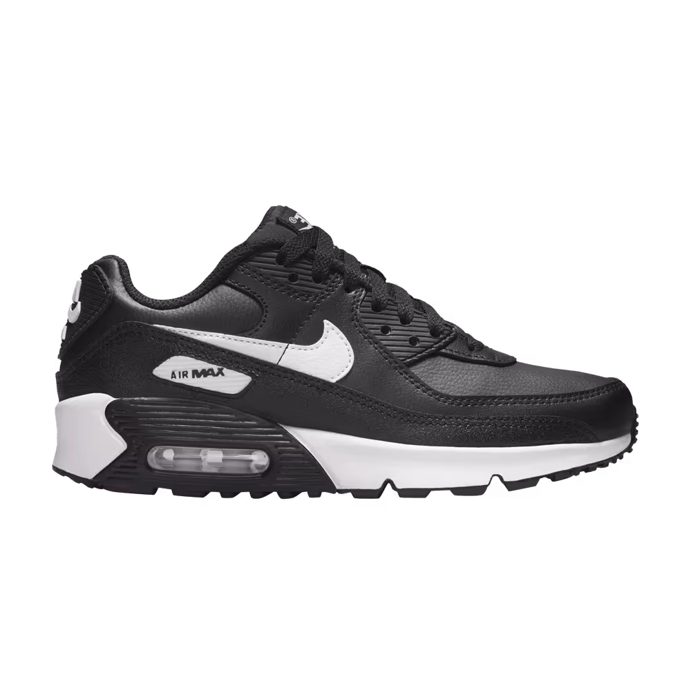 Nike Air Max 90 Leather GS Black White