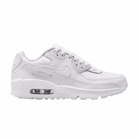 Nike Air Max 90 Leather GS 'White Metallic Silver'