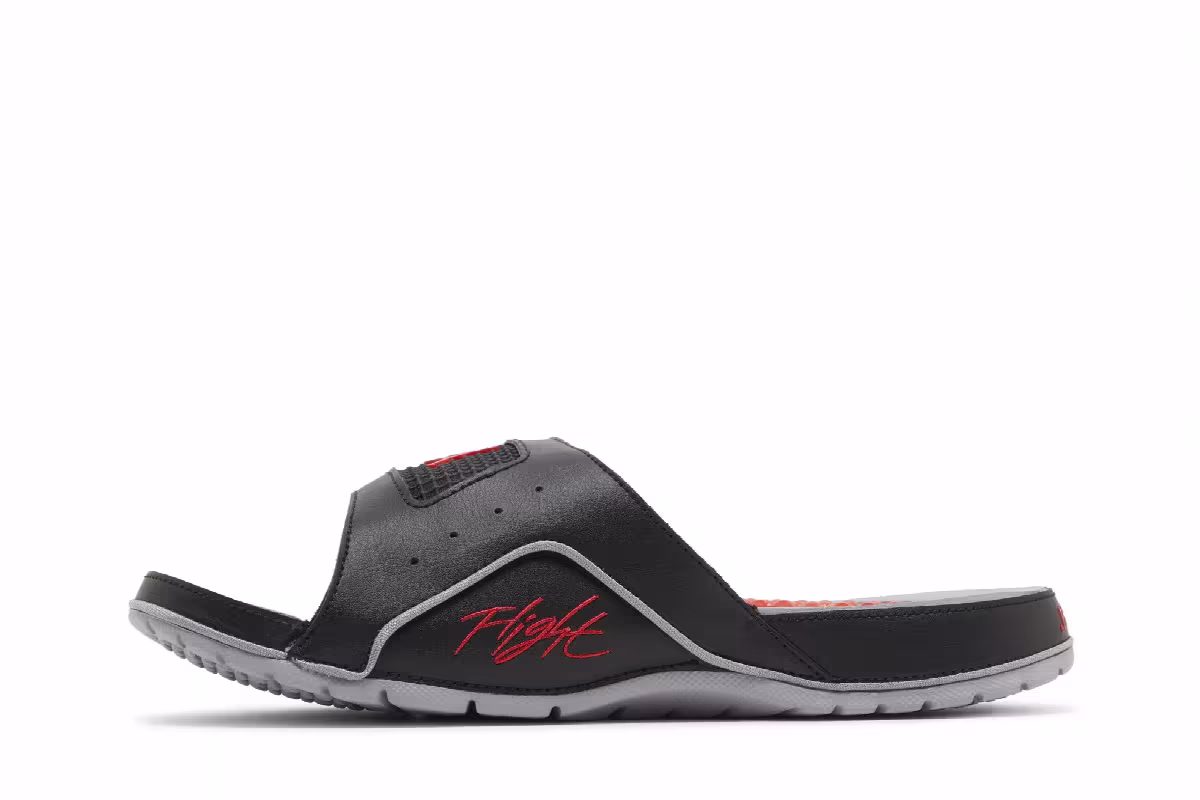 Air Jordan Hydro 4 Slide Black Cement, view 4