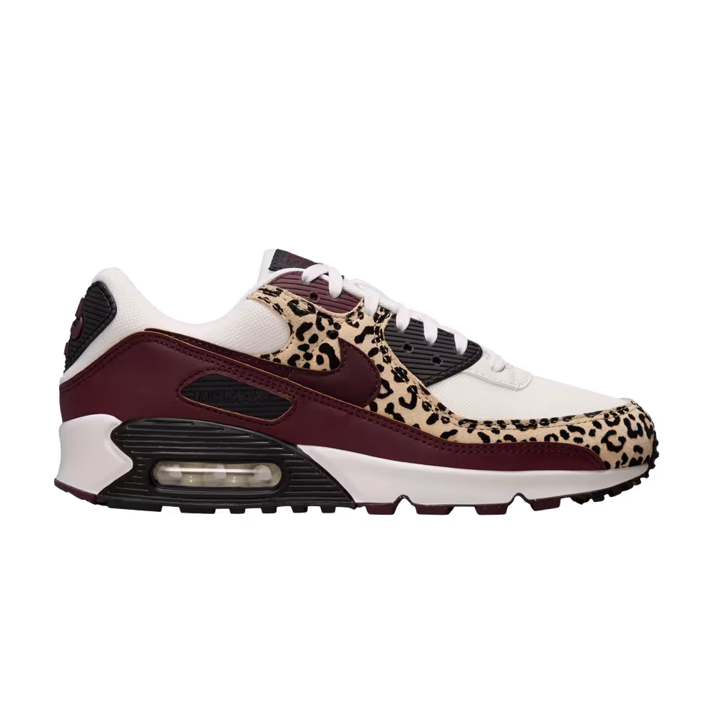 Nike Women's Air Max 90 Burgundy Leopard