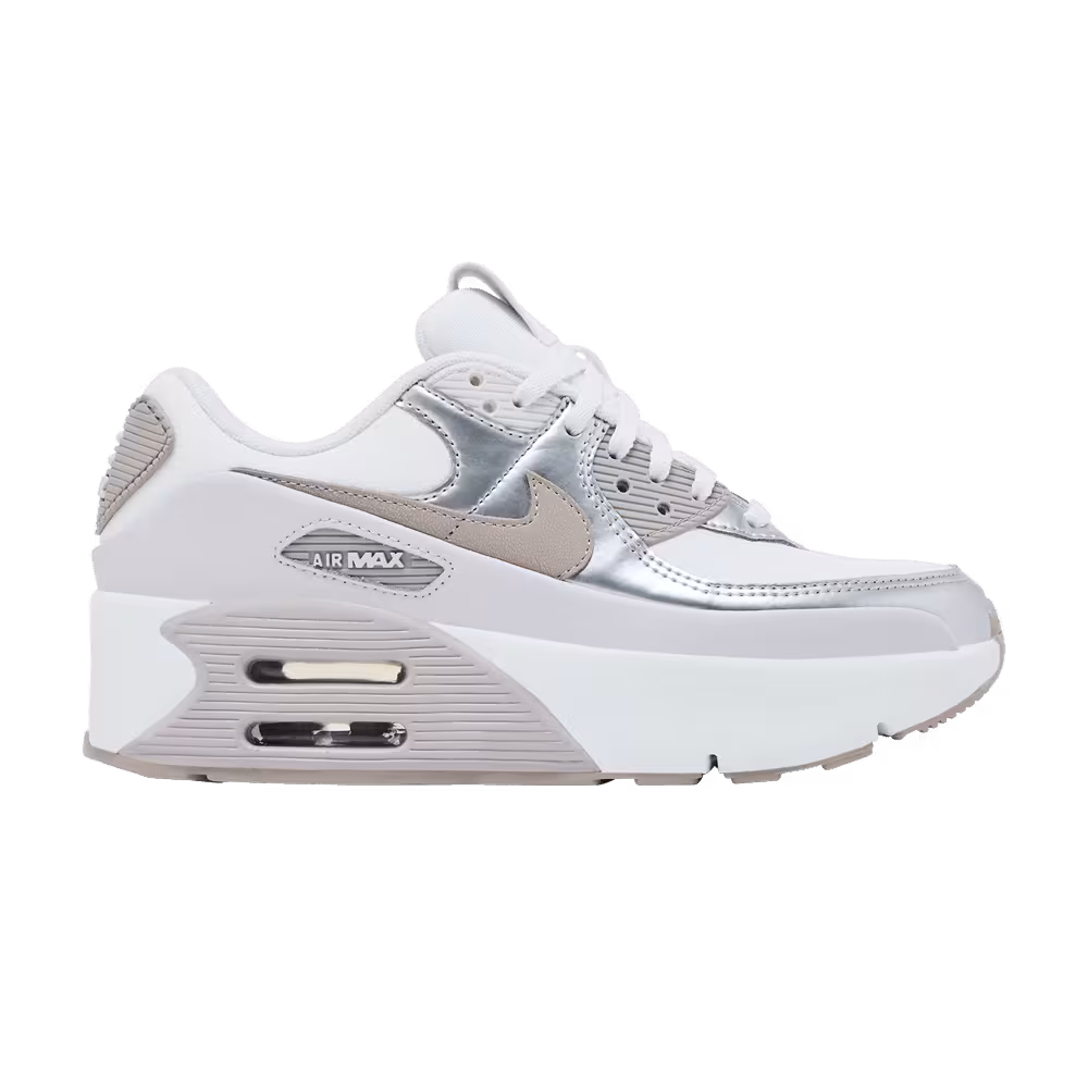 Nike Women's Air Max 90 LV8 Vast Grey Metallic Platinum