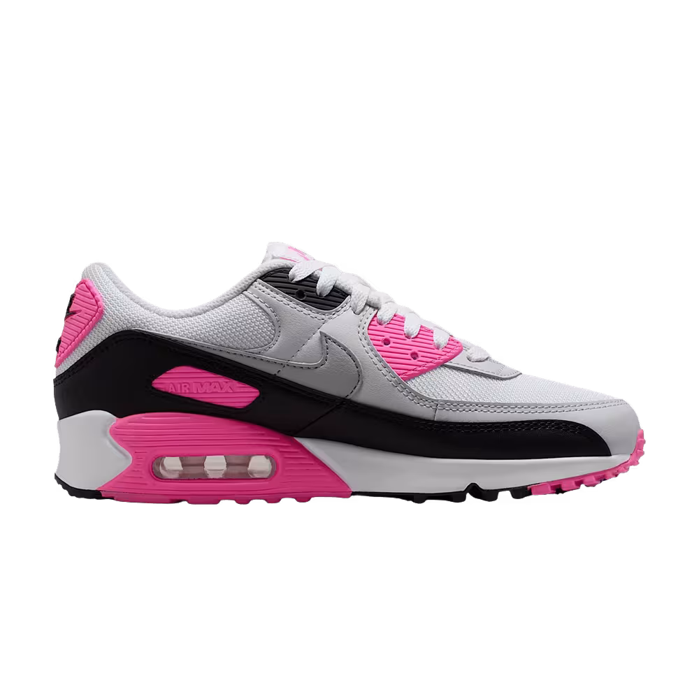 Nike Women's Air Max 90 White Pink Glow Black