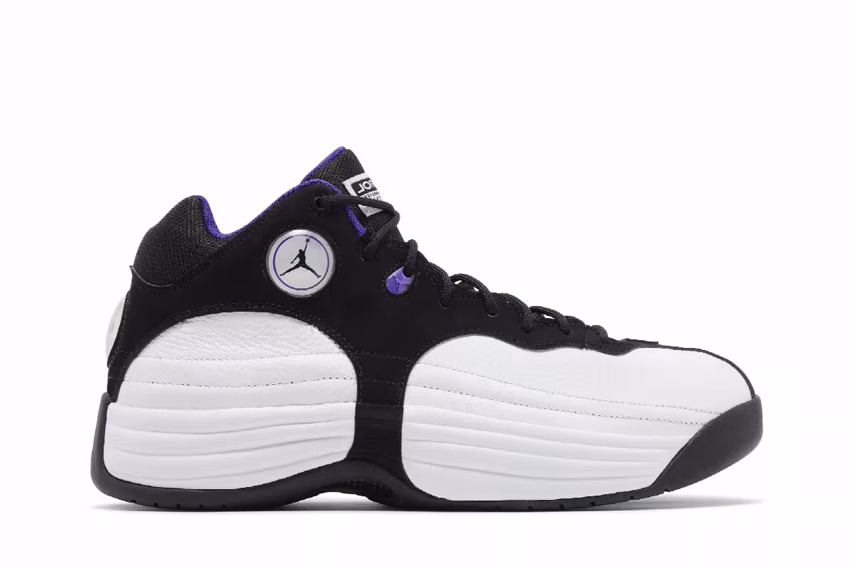 Air Jordan Jumpman Team 1 White Black Field Purple, view 2