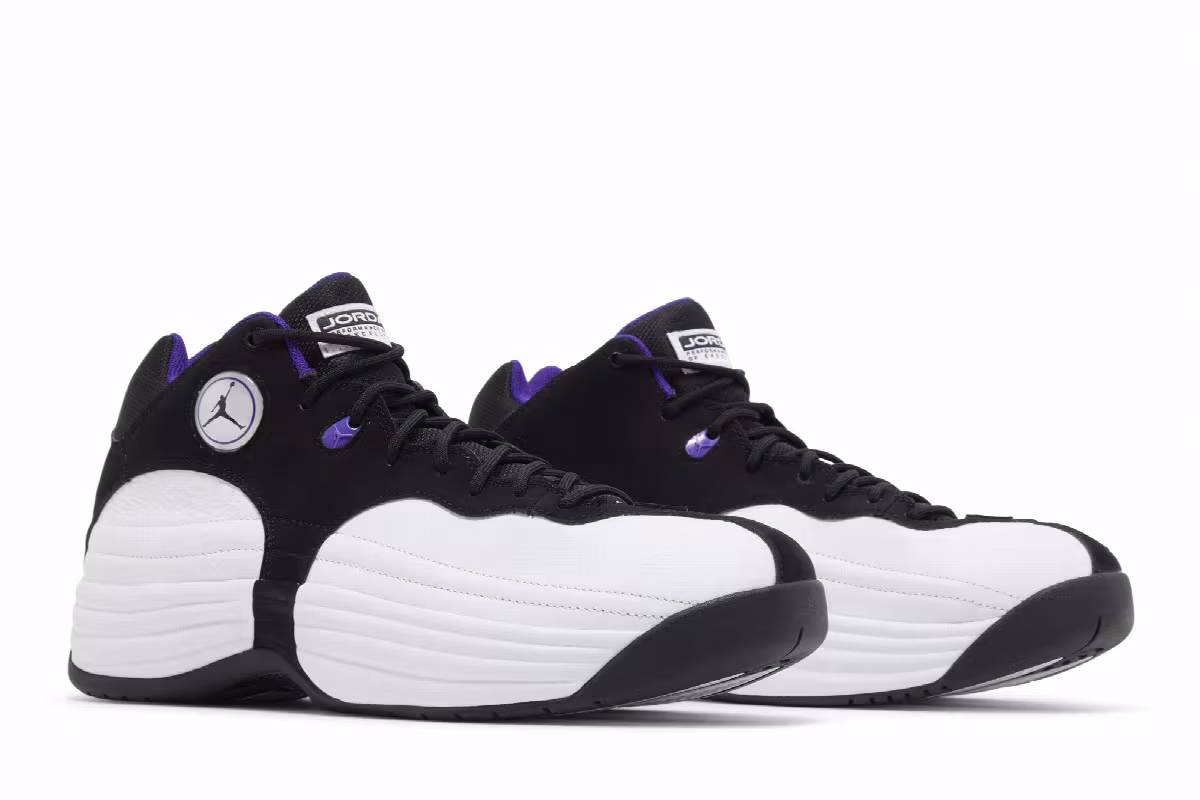 Air Jordan Jumpman Team 1 White Black Field Purple, view 9